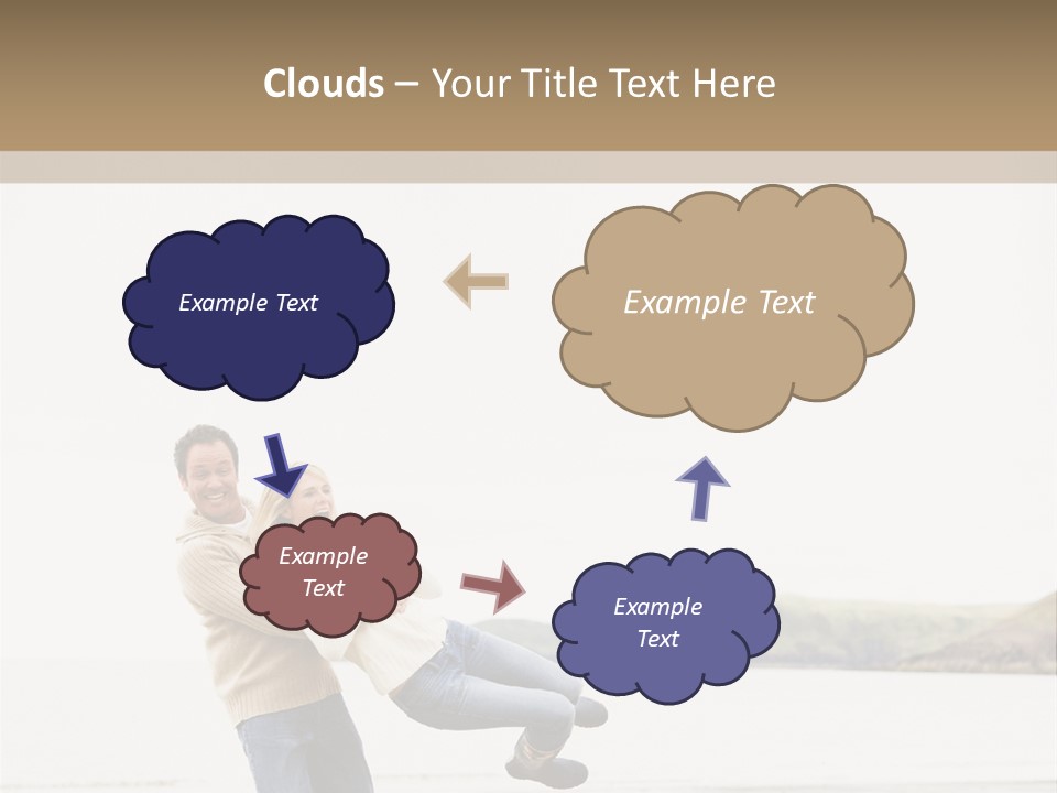 Two Beach People PowerPoint Template