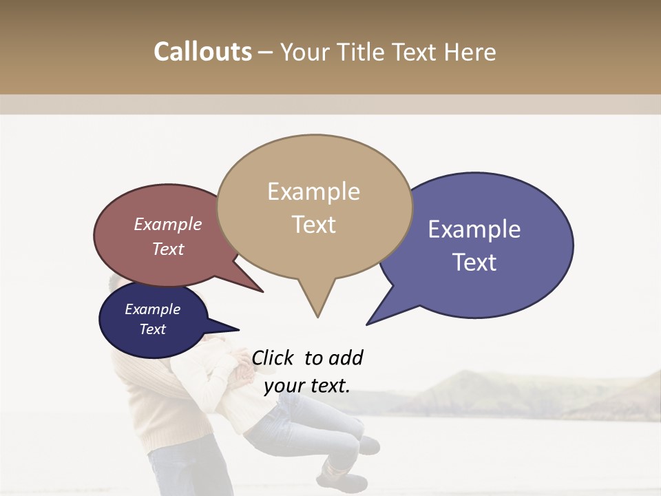 Two Beach People PowerPoint Template