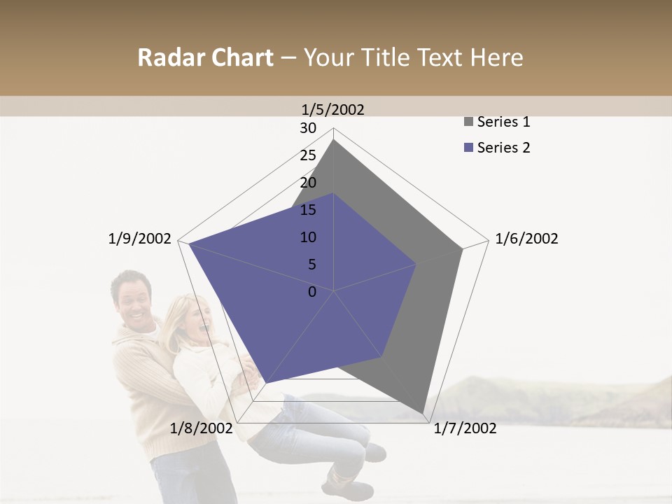 Two Beach People PowerPoint Template