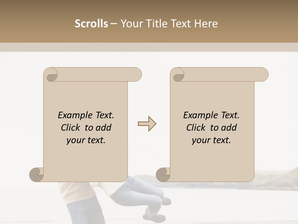 Two Beach People PowerPoint Template