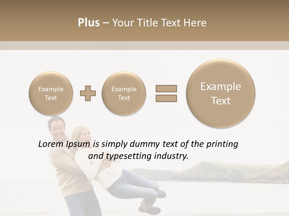 Two Beach People PowerPoint Template