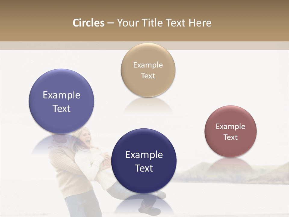 Two Beach People PowerPoint Template