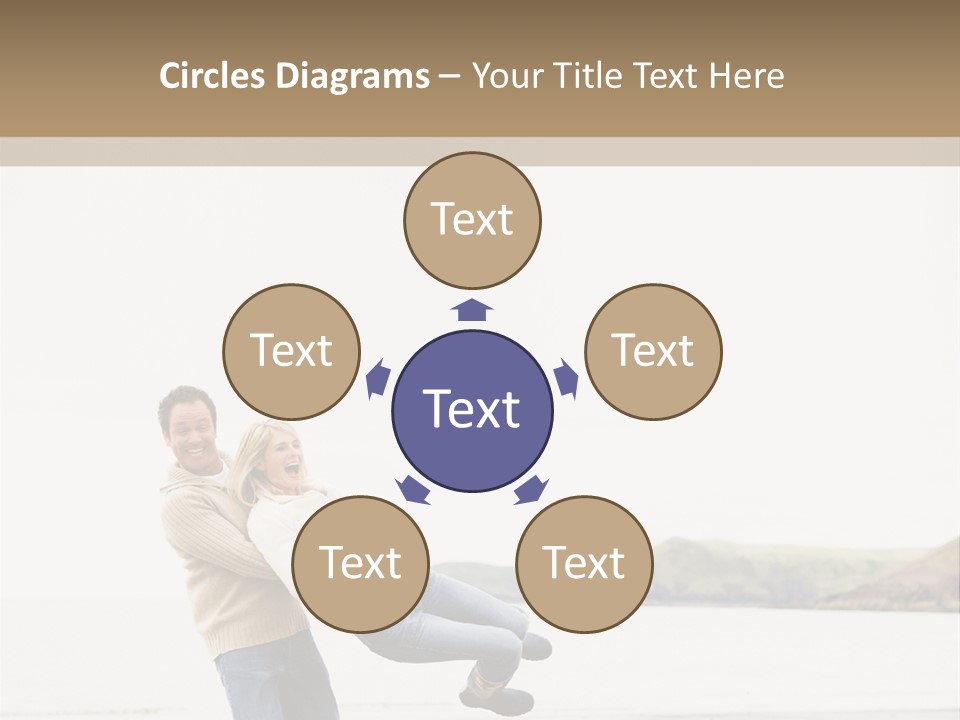 Two Beach People PowerPoint Template