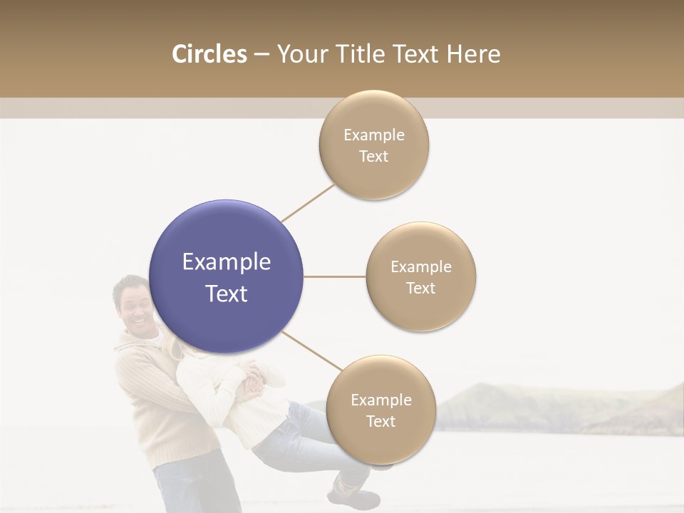 Two Beach People PowerPoint Template