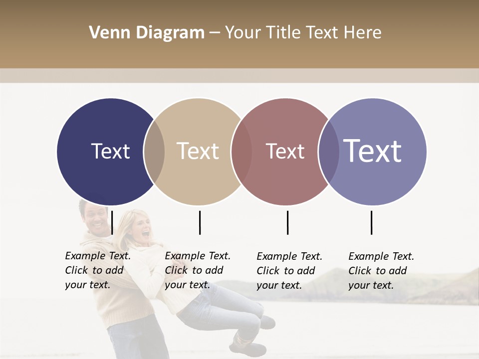 Two Beach People PowerPoint Template