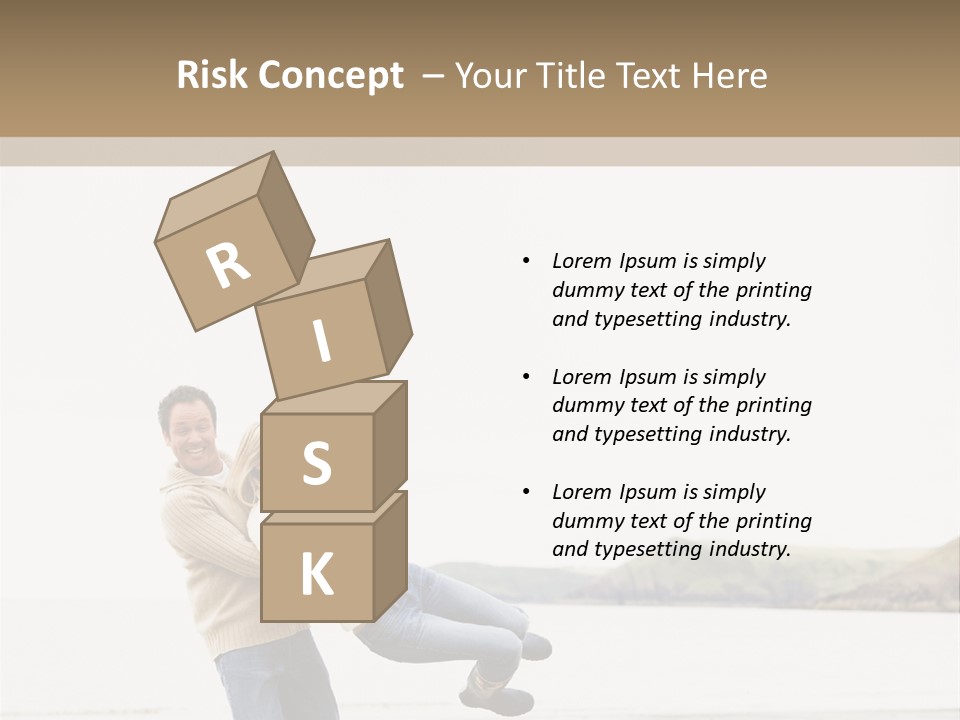 Two Beach People PowerPoint Template