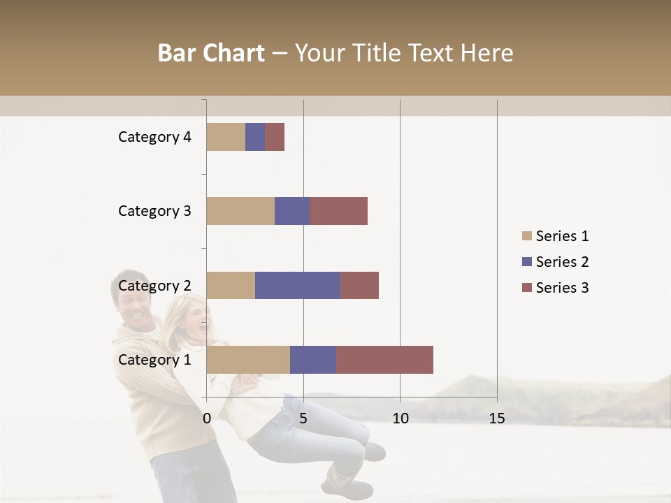 Two Beach People PowerPoint Template
