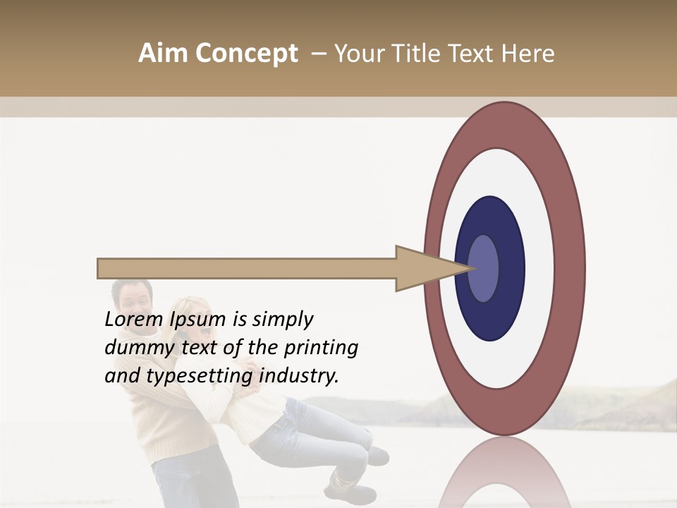 Two Beach People PowerPoint Template