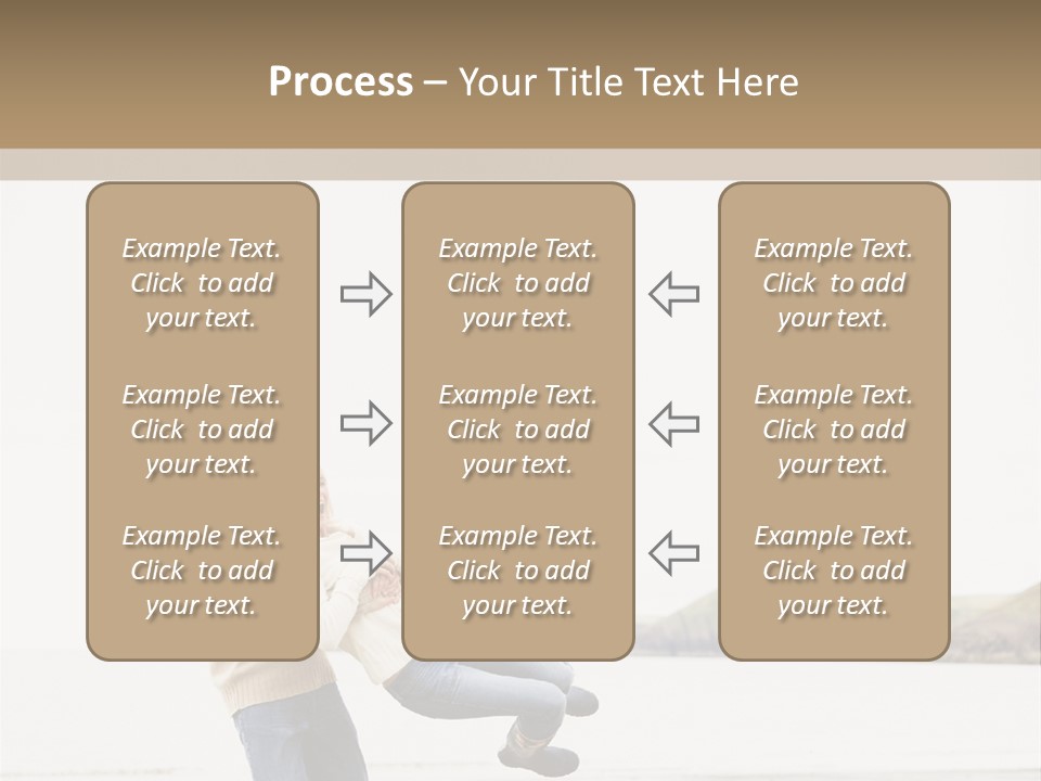 Two Beach People PowerPoint Template