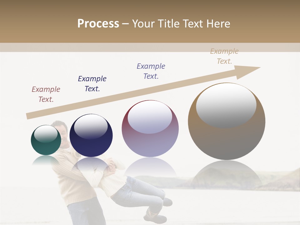 Two Beach People PowerPoint Template