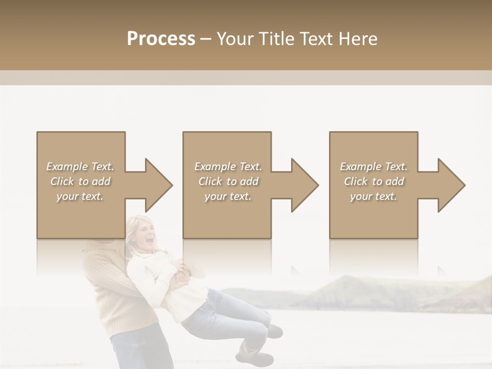 Two Beach People PowerPoint Template