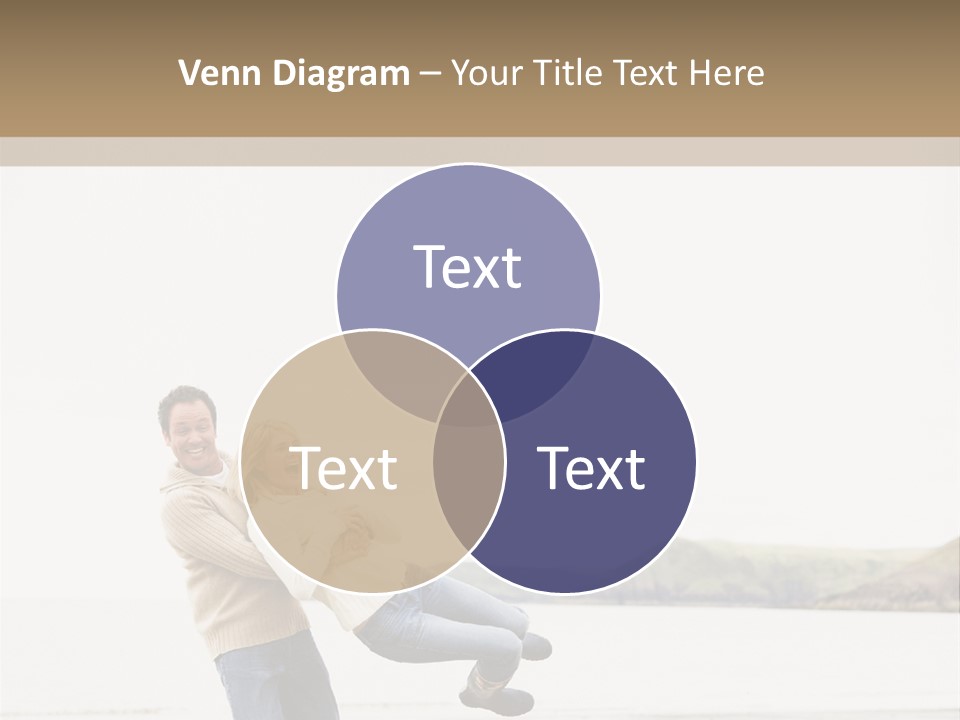 Two Beach People PowerPoint Template