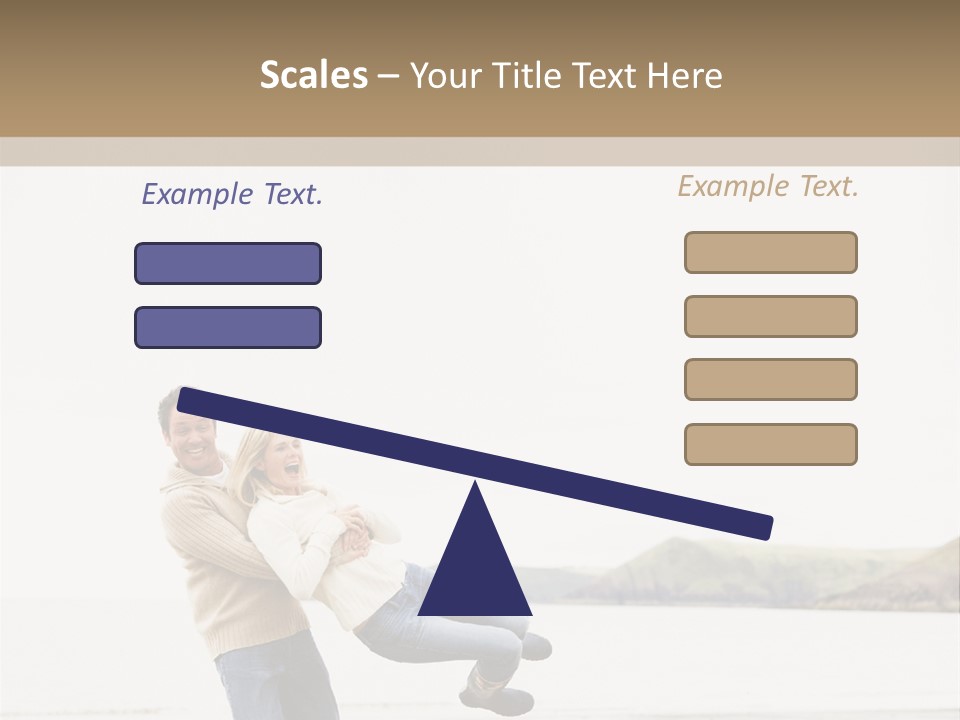 Two Beach People PowerPoint Template