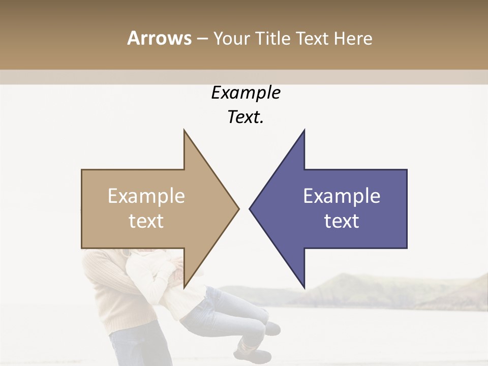 Two Beach People PowerPoint Template