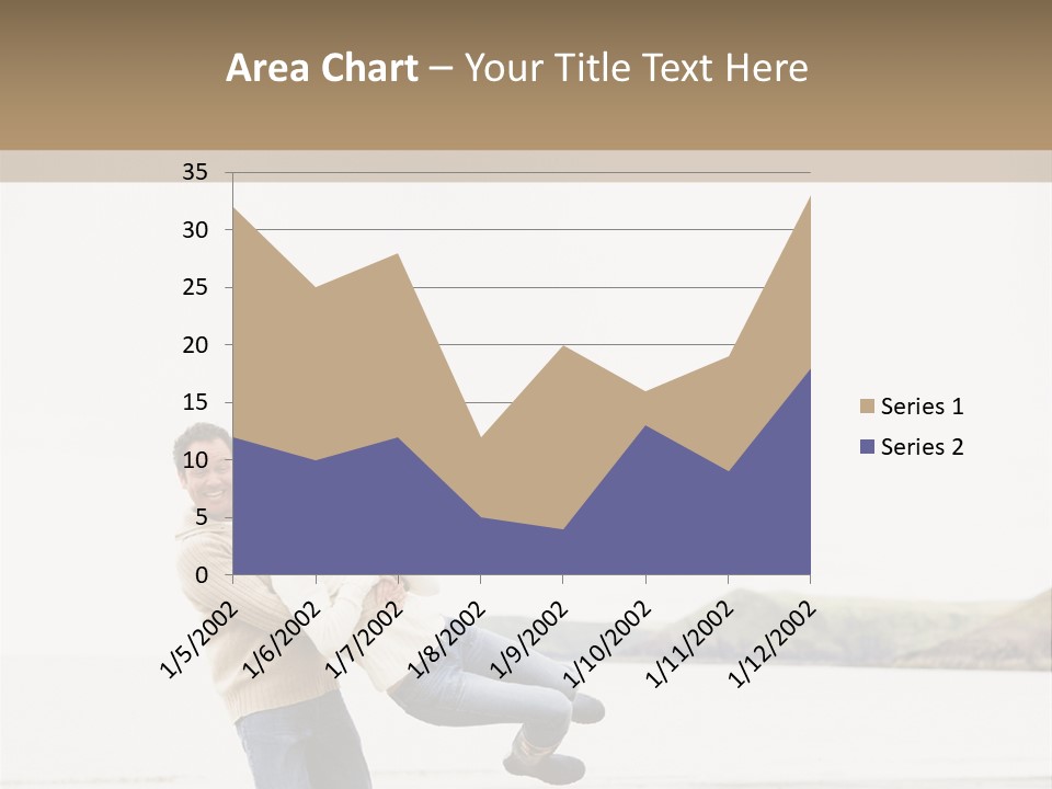 Two Beach People PowerPoint Template