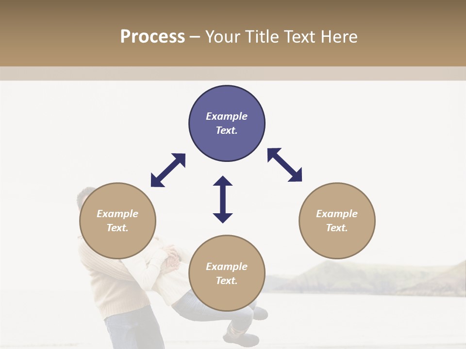 Two Beach People PowerPoint Template
