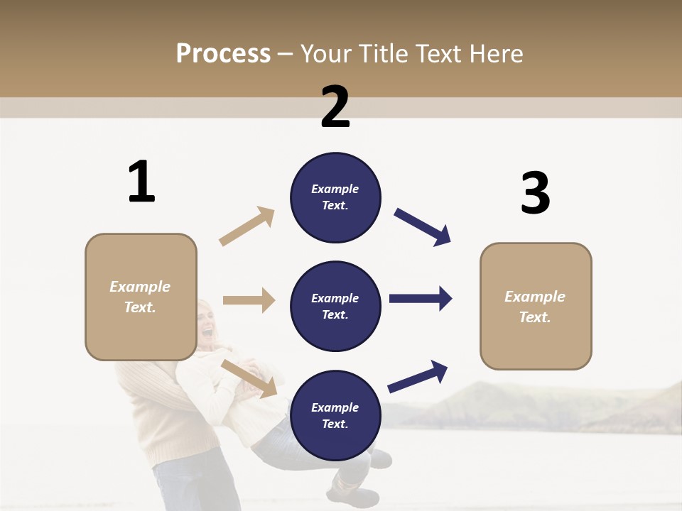 Two Beach People PowerPoint Template