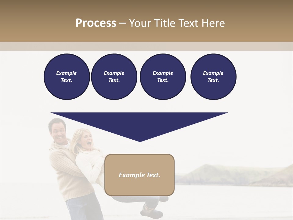 Two Beach People PowerPoint Template