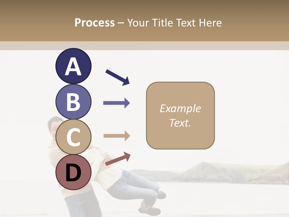 Two Beach People PowerPoint Template