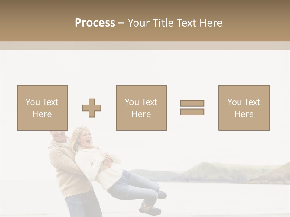 Two Beach People PowerPoint Template