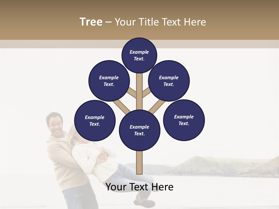 Two Beach People PowerPoint Template