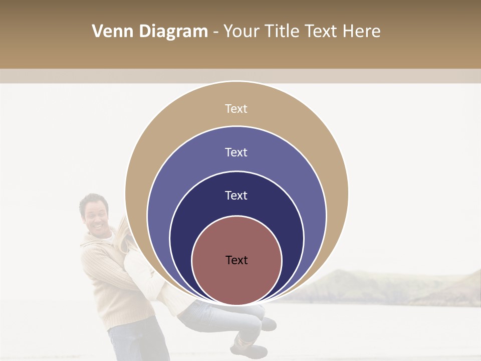 Two Beach People PowerPoint Template