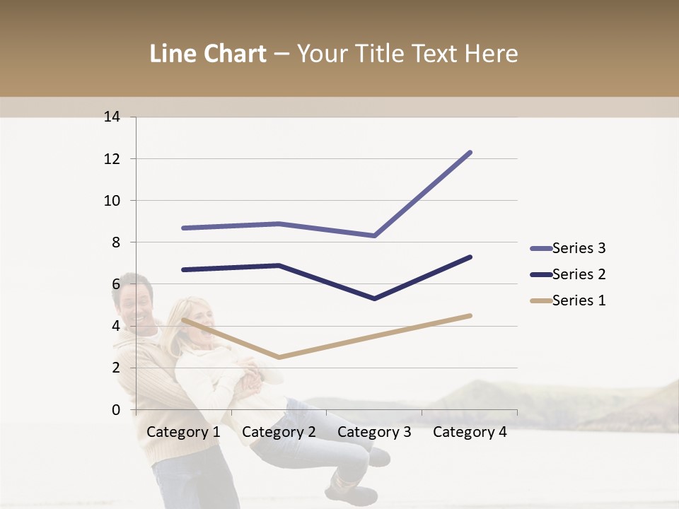 Two Beach People PowerPoint Template