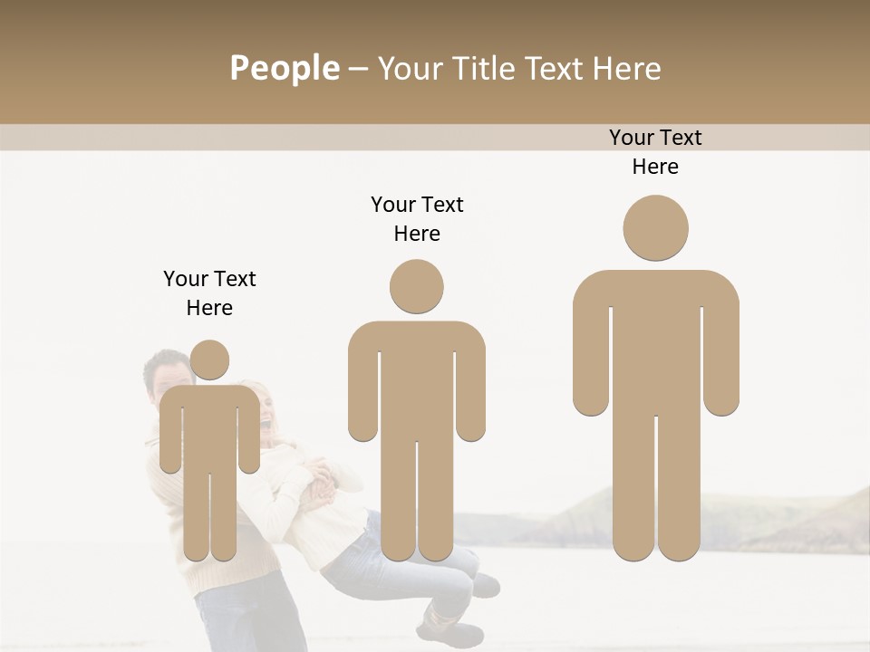 Two Beach People PowerPoint Template