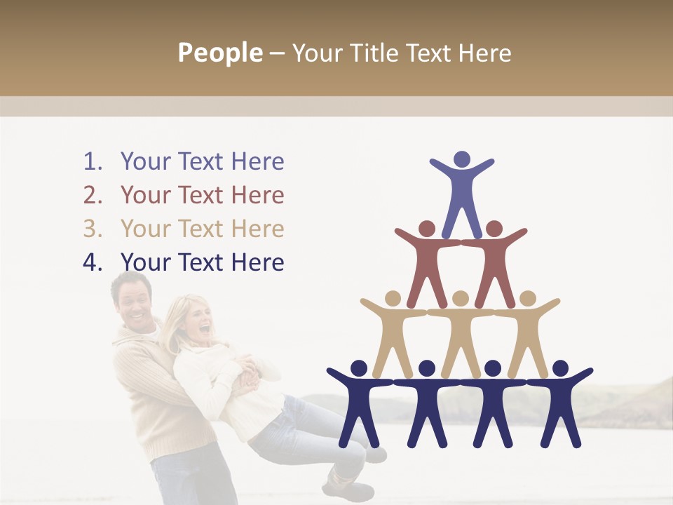 Two Beach People PowerPoint Template