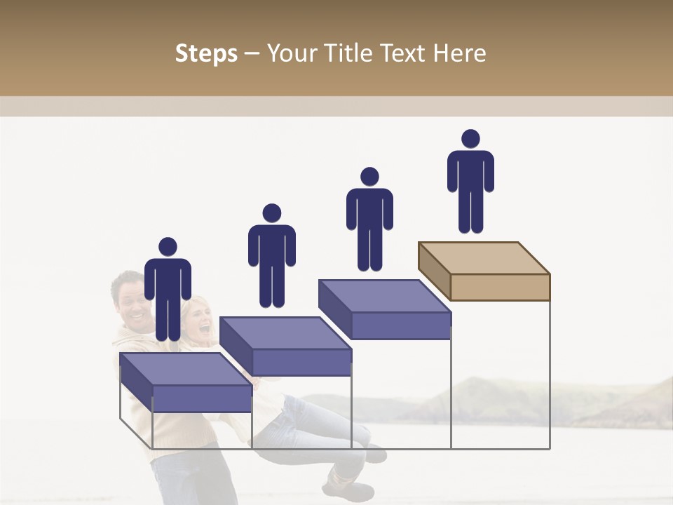 Two Beach People PowerPoint Template