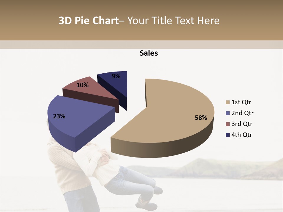 Two Beach People PowerPoint Template