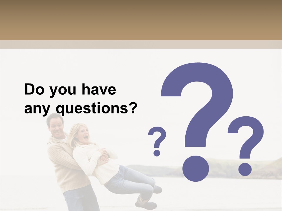 Two Beach People PowerPoint Template