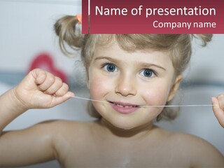 Bathtub Flossed Cute PowerPoint Template