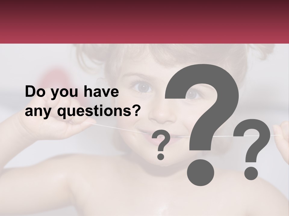 Bathtub Flossed Cute PowerPoint Template