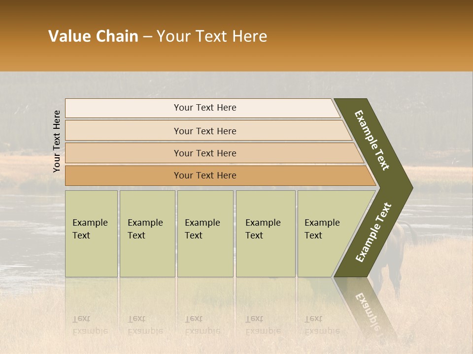 Meadows Indians Buffalo PowerPoint Template