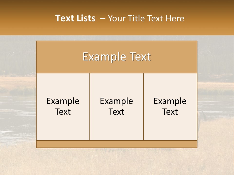 Meadows Indians Buffalo PowerPoint Template