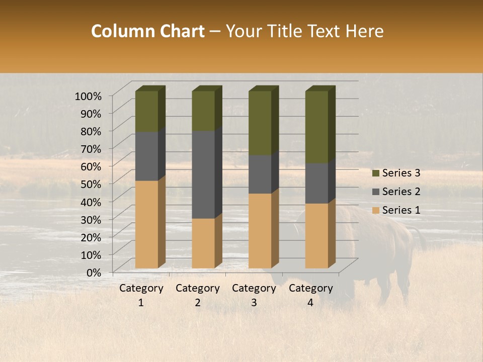 Meadows Indians Buffalo PowerPoint Template