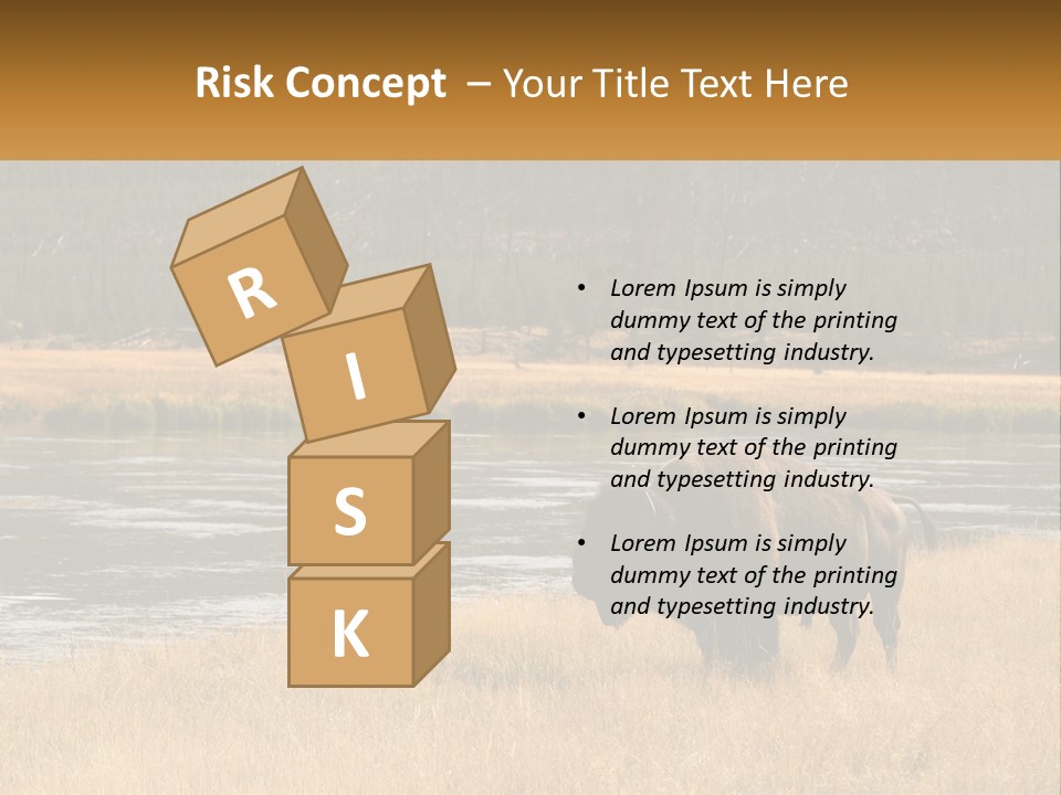 Meadows Indians Buffalo PowerPoint Template