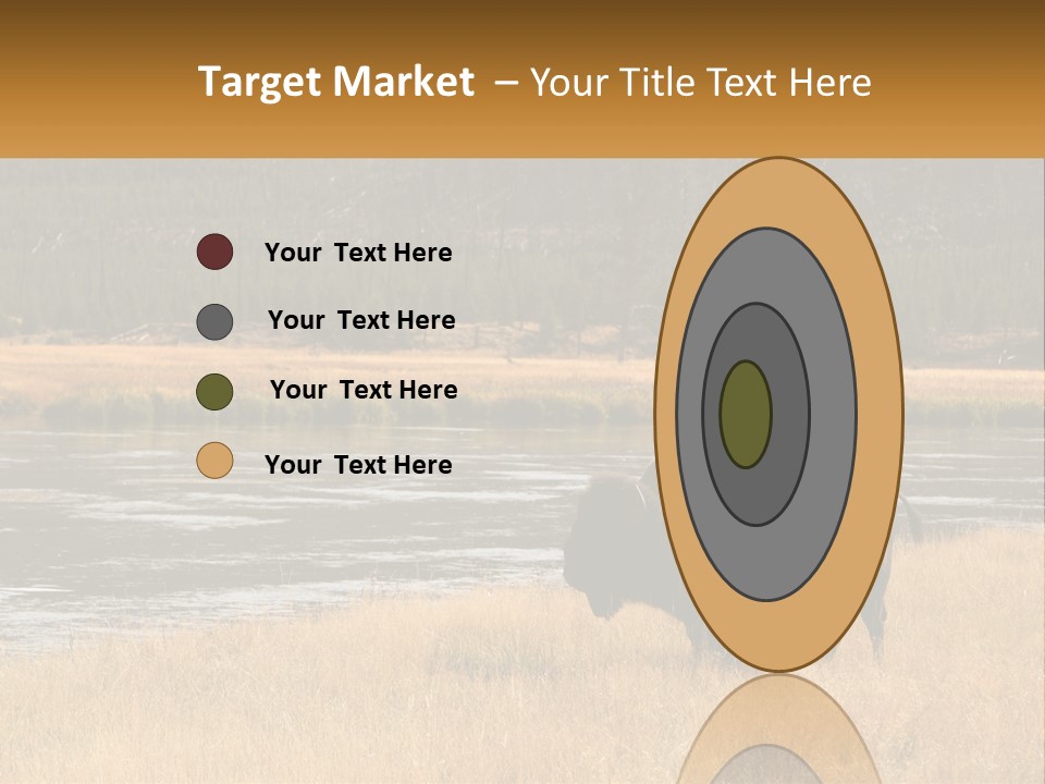 Meadows Indians Buffalo PowerPoint Template