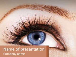 Eyeshadow Detail Young PowerPoint Template