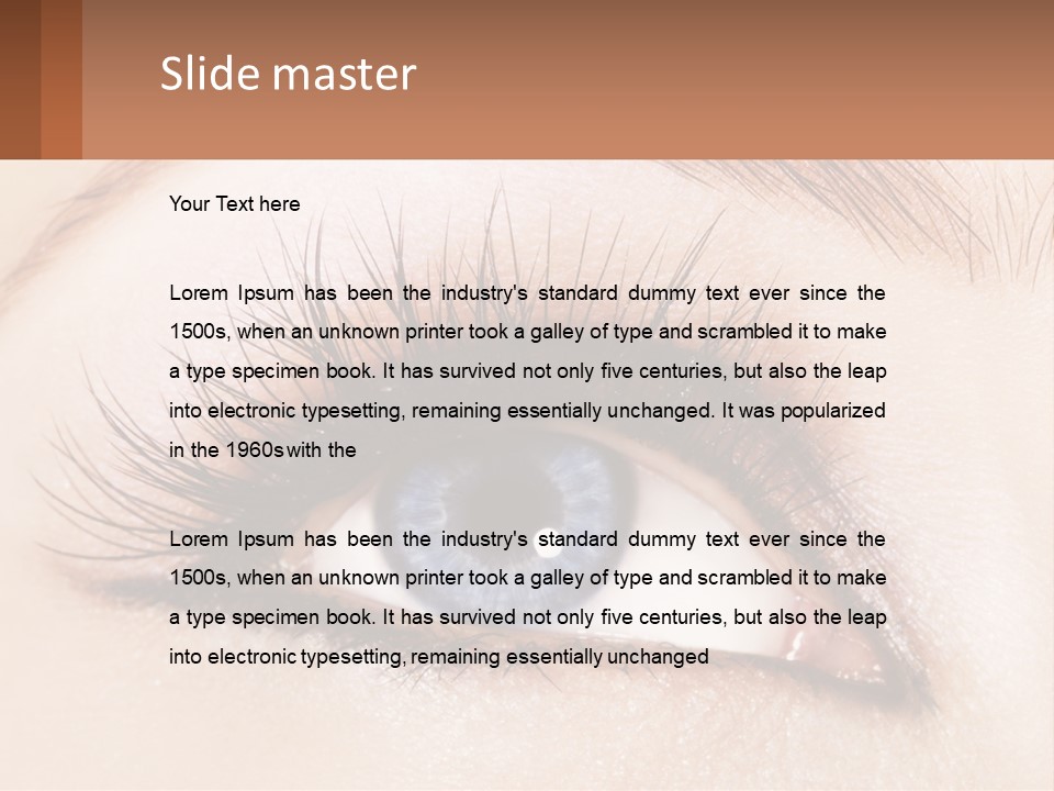 Eyeshadow Detail Young PowerPoint Template