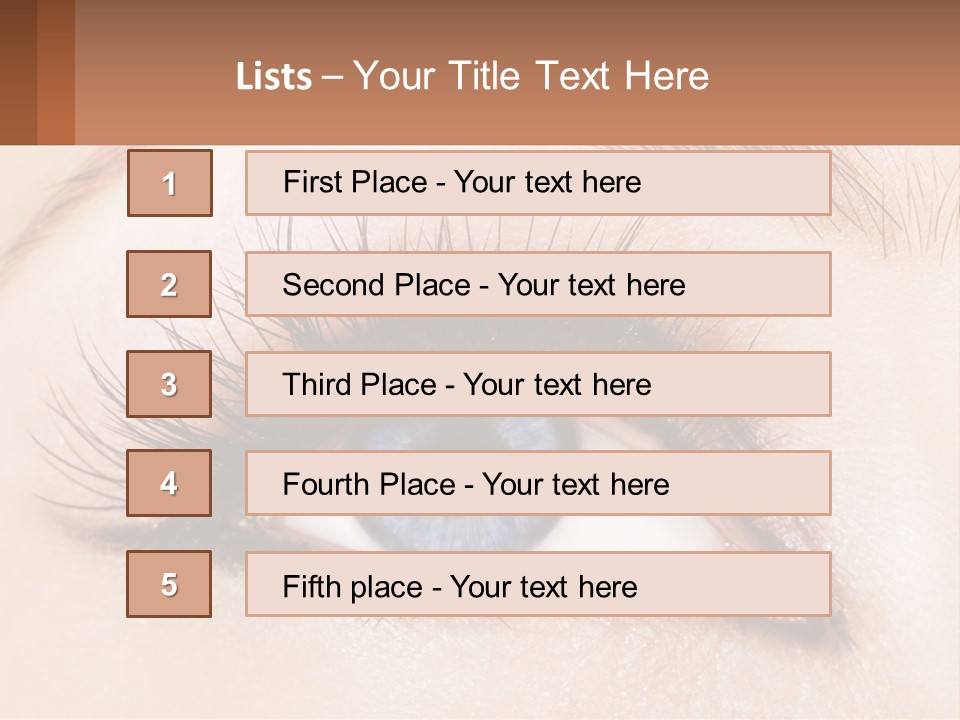 Eyeshadow Detail Young PowerPoint Template