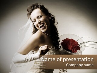 Model Woman Femininity PowerPoint Template