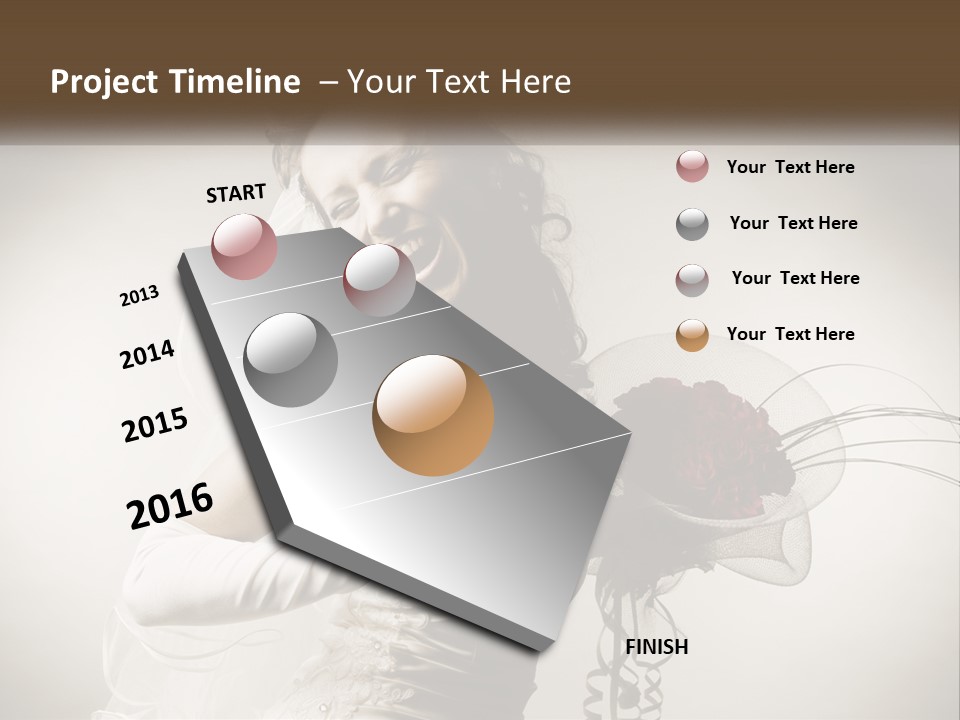 Model Woman Femininity PowerPoint Template