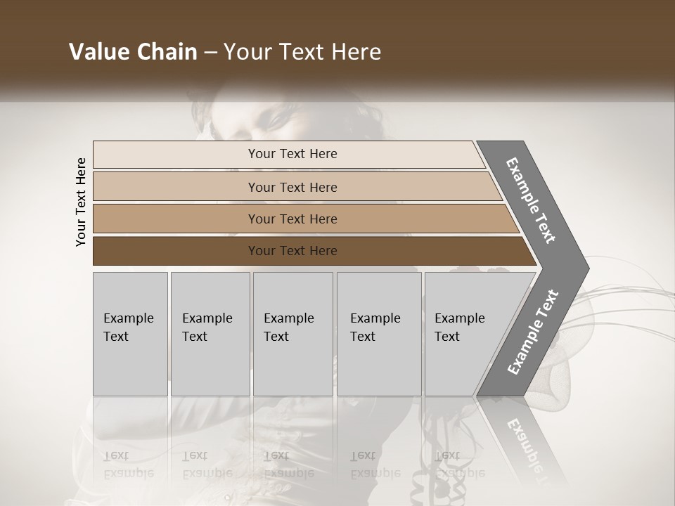 Model Woman Femininity PowerPoint Template