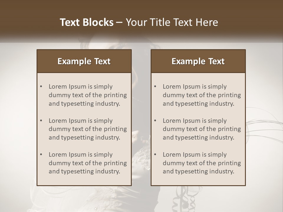 Model Woman Femininity PowerPoint Template