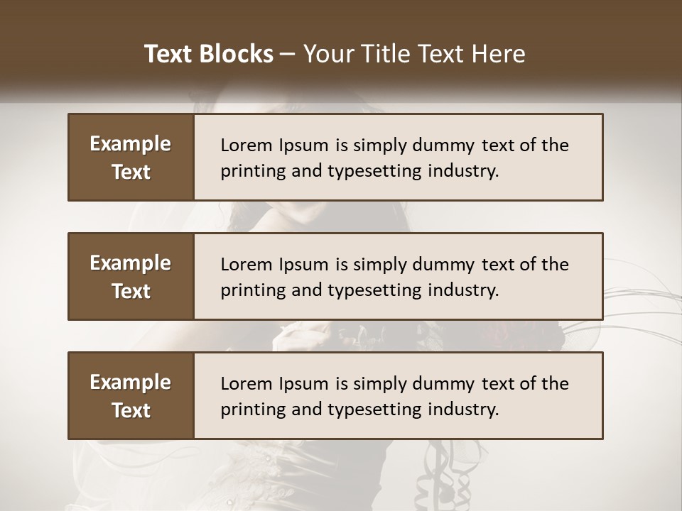 Model Woman Femininity PowerPoint Template