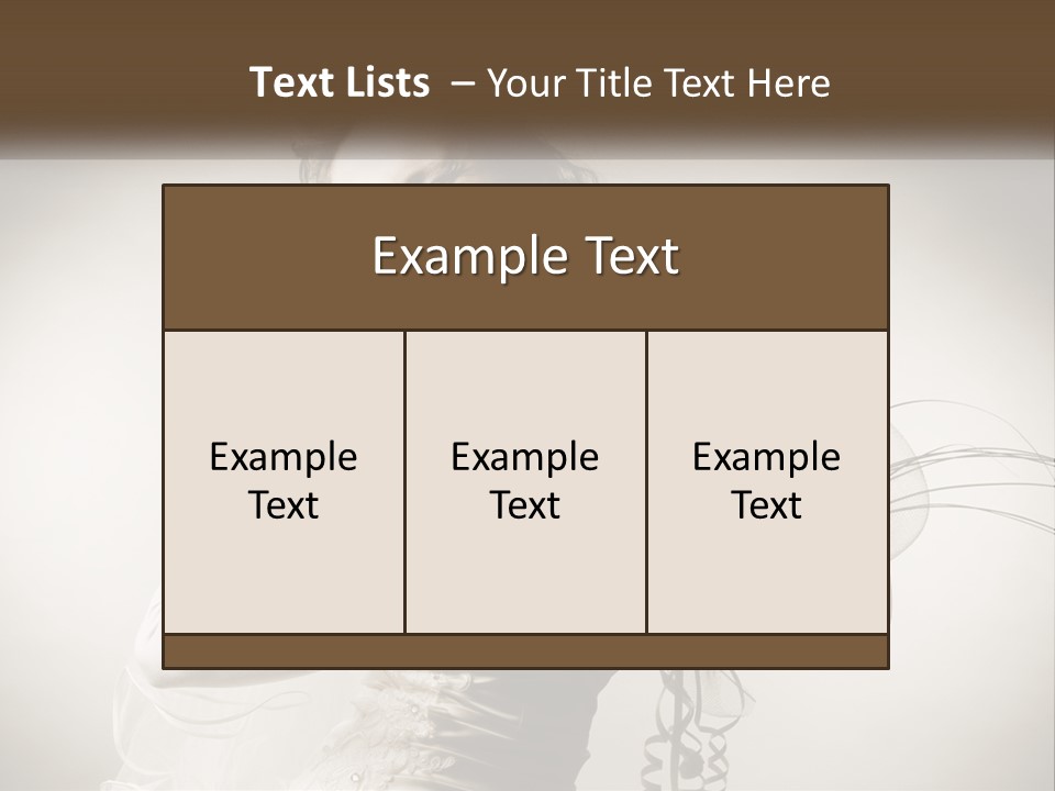 Model Woman Femininity PowerPoint Template