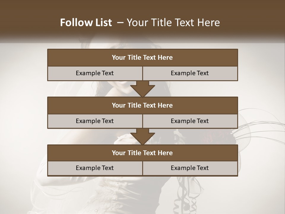 Model Woman Femininity PowerPoint Template