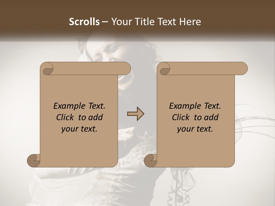 Model Woman Femininity PowerPoint Template